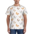 thumbnail image 1 of Bixox Men's Funny Chicken Printed Short Sleeve Skinny Athletic T-Shirt, 1 of 6