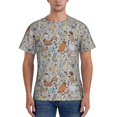 thumbnail image 1 of Bixox Men's Funny Chicken Printed Short Sleeve Skinny Athletic T-Shirt, 1 of 6