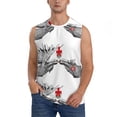 thumbnail image 1 of Bixox Men's Funny Christmas Moose Kissing Under Mistletoe Printed Shirt Sleeveless Fitness Tank Top-3X-Large, 1 of 7