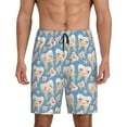 Bixox Men's Funny Cute Healthy Teeth printed lightweight casual shorts