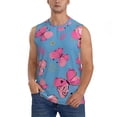 thumbnail image 1 of Bixox Men's Girl Butterfly Printed Shirt Sleeveless Fitness Tank Top-XX-Large, 1 of 7