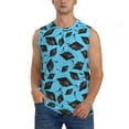 thumbnail image 1 of Bixox Men's Graduation Hats2 Printed Shirt Sleeveless Fitness Tank Top-Large, 1 of 5