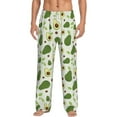 thumbnail image 1 of Bixox Men's Green Avocado Patterned Pajama Pants with Pockets Lounge Clothes for Home, 1 of 5