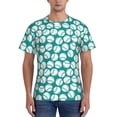 thumbnail image 1 of Bixox Men's Green Baseball Printed Short Sleeve Skinny Athletic T-Shirt, 1 of 6