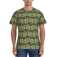 thumbnail image 1 of Bixox Men's Green Snake Printed Short Sleeve Skinny Athletic T-Shirt, 1 of 6