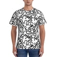 thumbnail image 1 of Bixox Men's Hand Drawn Snake Printed Short Sleeve Skinny Athletic T-Shirt, 1 of 6
