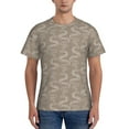 thumbnail image 1 of Bixox Men's Hand Drawn Snake Printed Short Sleeve Skinny Athletic T-Shirt, 1 of 6