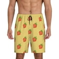 thumbnail image 1 of Bixox Men's Hand Drawn Strawberry printed lightweight casual shorts, soft sleep shorts with pockets., 1 of 1