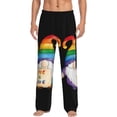 thumbnail image 1 of Bixox Men's Happy Pride Gnome Patterned Pajama Pants with Pockets Lounge Clothes for Home, 1 of 5