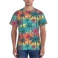 thumbnail image 1 of Bixox Men's Hawaii Palms Printed Short Sleeve Skinny Athletic T-Shirt, 1 of 6