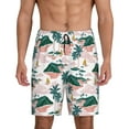 thumbnail image 1 of Bixox Men's Hawaii Palms printed lightweight casual shorts, soft sleep shorts with pockets., 1 of 5