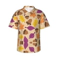 thumbnail image 1 of Bixox Men's Hawaiian Shirts Men's Acorn Autumn Fall Leaf Leaves Print Short-Sleeve Shirt-X-Large, 1 of 8