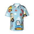 thumbnail image 1 of Bixox Men's Hawaiian Shirts Men's Building Truck Print Short-Sleeve Shirt-XX-Large, 1 of 8