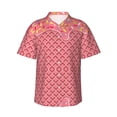 thumbnail image 1 of Bixox Men's Hawaiian Shirts Men's Chocolate with Flowing Cream Print Short-Sleeve Shirt-Medium, 1 of 8