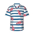thumbnail image 1 of Bixox Men's Hawaiian Shirts Men's Clown Fish Print Short-Sleeve Shirt-Large, 1 of 8