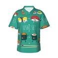 thumbnail image 1 of Bixox Men's Hawaiian Shirts Men's Cute Sushi Print Short-Sleeve Shirt-X-Large, 1 of 8