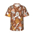 thumbnail image 1 of Bixox Men's Hawaiian Shirts Men's Floral Hippie Mushrooms Print Short-Sleeve Shirt-Large, 1 of 8