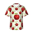 thumbnail image 1 of Bixox Men's Hawaiian Shirts Men's Fruit Apples Print Short-Sleeve Shirt-XX-Large, 1 of 8