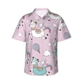 thumbnail image 1 of Bixox Men's Hawaiian Shirts Men's Llama Unicorn and Rainbow Print Short-Sleeve Shirt-XX-Large, 1 of 8