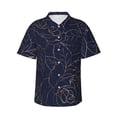 thumbnail image 1 of Bixox Men's Hawaiian Shirts Men's Navy Dark Blue Print Short-Sleeve Shirt-XX-Large, 1 of 8