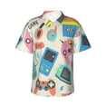 thumbnail image 1 of Bixox Men's Hawaiian Shirts Men's Playing Video Games Print Short-Sleeve Shirt-XX-Large, 1 of 8