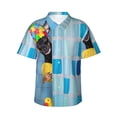 thumbnail image 1 of Bixox Men's Hawaiian Shirts Men's Prague Ratter Dog in Bathtub Print Short-Sleeve Shirt-Medium, 1 of 8