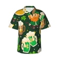 thumbnail image 1 of Bixox Men's Hawaiian Shirts Men's St Patrick's Day10 Print Short-Sleeve Shirt-Small, 1 of 8