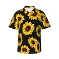 thumbnail image 1 of Bixox Men's Hawaiian Shirts Men's Sunflower Print Short-Sleeve Shirt-Small, 1 of 8