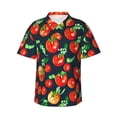 thumbnail image 1 of Bixox Men's Hawaiian Shirts Men's Tomatoes Print Short-Sleeve Shirt-Small, 1 of 8