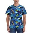 thumbnail image 1 of Bixox Men's Hawaiian Style Printed Short Sleeve Skinny Athletic T-Shirt, 1 of 6