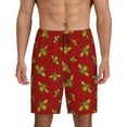 thumbnail image 1 of Bixox Men's Hohey Bee Golden printed lightweight casual shorts, soft sleep shorts with pockets., 1 of 7