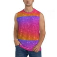 thumbnail image 1 of Bixox Men's Holiday Shiny Printed Shirt Sleeveless Fitness Tank Top-3X-Large, 1 of 7