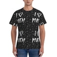 thumbnail image 1 of Bixox Men's I love Math Printed Short Sleeve Skinny Athletic T-Shirt, 1 of 6
