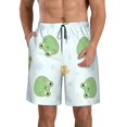 thumbnail image 1 of Bixox Men's Kawaii Frogs printing Casual Classic Fit Short Summer Beach Shorts, 1 of 6
