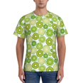 thumbnail image 1 of Bixox Men's Kiwi Lemon Printed Short Sleeve Skinny Athletic T-Shirt, 1 of 6