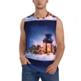 thumbnail image 1 of Bixox Men's Lantern On Snow Printed Shirt Sleeveless Fitness Tank Top-X-Large, 1 of 7