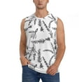 thumbnail image 1 of Bixox Men's Lavender Flowers Printed Shirt Sleeveless Fitness Tank Top-Small, 1 of 1