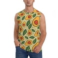 thumbnail image 1 of Bixox Men's Leaves Avocado Printed Shirt Sleeveless Fitness Tank Top-Large, 1 of 1