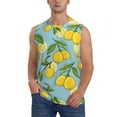 thumbnail image 1 of Bixox Men's Lemon Printed Shirt Sleeveless Fitness Tank Top-Medium, 1 of 7