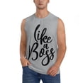 thumbnail image 1 of Bixox Men's Like a Boss Printed Shirt Sleeveless Fitness Tank Top-3X-Large, 1 of 7