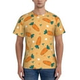 thumbnail image 1 of Bixox Men's Love Carrot Printed Short Sleeve Skinny Athletic T-Shirt, 1 of 6