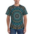 thumbnail image 1 of Bixox Men's Mandala Printed Short Sleeve Skinny Athletic T-Shirt, 1 of 6