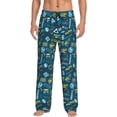 thumbnail image 1 of Bixox Men's Modern Excavator Patterned Pajama Pants with Pockets Lounge Clothes for Home, 1 of 5