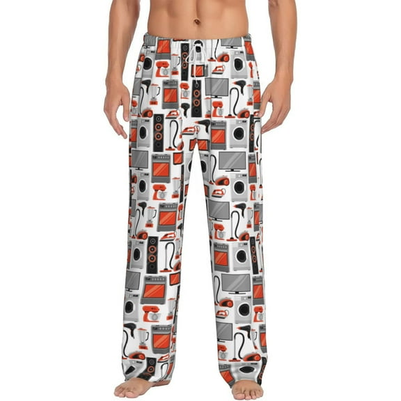 Bixox Men's Modern Life Patterned Pajama Pants with Pockets Lounge Clothes for Home