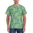 thumbnail image 1 of Bixox Men's Motorcycle Riding Dinosaur Printed Short Sleeve Skinny Athletic T-Shirt, 1 of 6