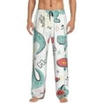 thumbnail image 1 of Bixox Men's Music Lover Dinosaur Patterned Pajama Pants with Pockets Lounge Clothes for Home, 1 of 5