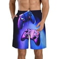 thumbnail image 1 of Bixox Men's Play Gaming printing Casual Classic Fit Short Summer Beach Shorts, 1 of 6
