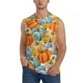 thumbnail image 1 of Bixox Men's Pumpkins Sunflowers Printed Shirt Sleeveless Fitness Tank Top-XX-Large, 1 of 7
