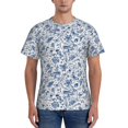 thumbnail image 1 of Bixox Men's Rabbit And Butterfly Printed Short Sleeve Skinny Athletic T-Shirt, 1 of 6