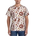 thumbnail image 1 of Bixox Men's Rabbit And Egg Printed Short Sleeve Skinny Athletic T-Shirt, 1 of 6